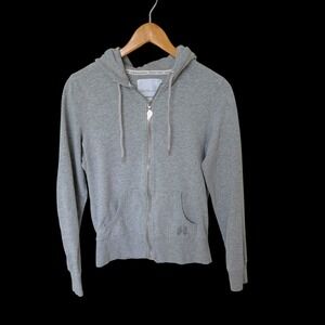 Victoria's Secret Supermodel Essentials Gray Rhinestone Wings Zip Hoodie Medium